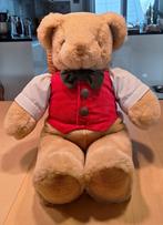 Te koop bruine knuffelbeer met gilet en strik (hoogte 35 cm), Enlèvement ou Envoi, Comme neuf, Ours