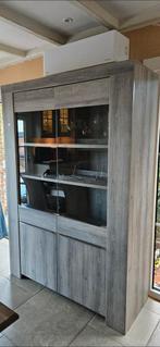 Vitrine moderne + buffet - bon état - comprend, Maison & Meubles, Enlèvement