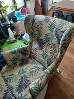 Ikea Strandmon zetel en pouf, Huis en Inrichting, Ophalen, Gebruikt, Eenpersoons, Stof