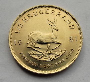 Zuid-afrika 1/2 unze 1981 krugerrand, Envoi, Afrique du Sud, Or