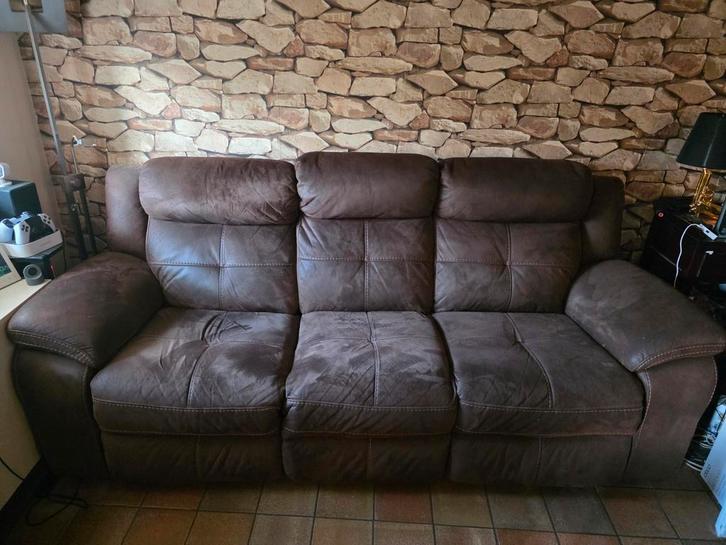 Canapé 3 places et 2 places Cheers Nubuck, Maison & Meubles, Canapés | Salons, Enlèvement