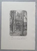 Ets door Bob Dries, Hof van Moretus - Boechout, 1988, Antiek en Kunst, Kunst | Etsen en Gravures, Ophalen
