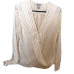 Balmain X H&M Top en Soie en Blanc, Balmain X H&M, Maat 38/40 (M), Ophalen of Verzenden, Wit