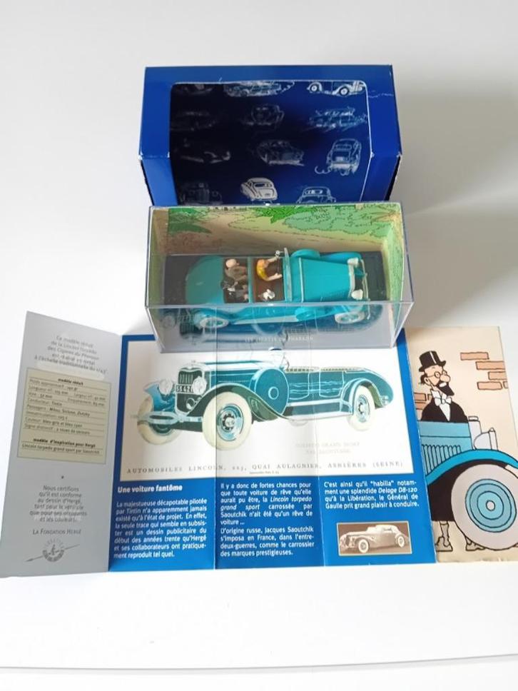 Kuifje nr 5 De Lincoln torpedo ( 1:43 ), Verzamelen, Stripfiguren, Nieuw, Overige typen, Kuifje, Ophalen of Verzenden