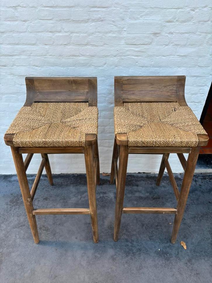 2 barkrukken Hoffz - NIEUW, Huis en Inrichting, Barkrukken, Nieuw, Hout, 2 krukken, Met voetsteun, Ophalen