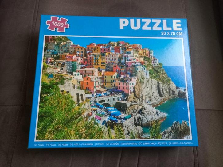 Puzzel 1000 stuks - Cinque Terre, Italië, Hobby en Vrije tijd, Denksport en Puzzels, Gebruikt, Legpuzzel, 500 t/m 1500 stukjes