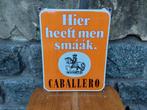Emaille Reclamebord Bord CABALLERO Langcat Holland, Ophalen of Verzenden