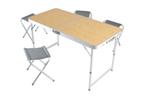 PICKNICKTAFEL HELEMAAL NIEUW MET 4 STOELEN, Tuin en Terras, Picknicktafels, Ophalen, Staal, Nieuw, Inklapbaar