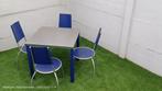 tafel + 4 stoelen, Huis en Inrichting, Ophalen, Zo goed als nieuw, 4 tot 6 stoelen