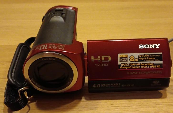 Sony Handycam HDR-CX105E Full HD met toebehoren., Audio, Tv en Foto, Videocamera's Digitaal, Zo goed als nieuw, Camera, Overige soorten