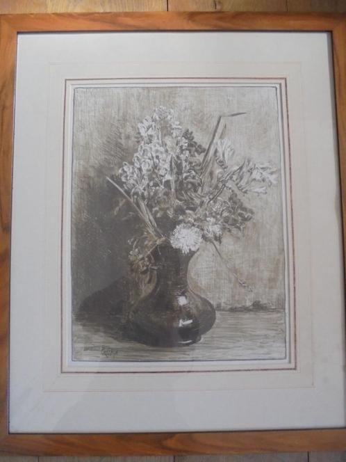 Willem Elisa Roelofs  1874 - 1940   Litho  Bloemstilleven, Antiek en Kunst, Kunst | Litho's en Zeefdrukken, Verzenden