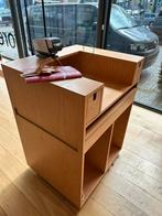 Comptoir d’accueil avec meubles plus tabouret, 65 cm of meer, Zo goed als nieuw, 70 cm of meer, Hout