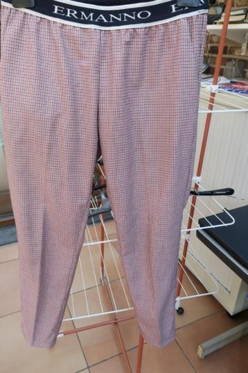 Broek ruitje roze blauw Ermanno Scervino mt 40