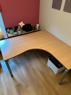 Groot ergonomisch, stevig en praktisch hoekbureau, Huis en Inrichting, Bureaus, Ophalen, In hoogte verstelbaar, Gebruikt, Bureau