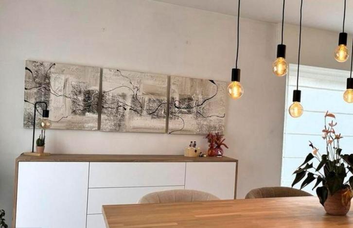 Modern abstracte schilderij - drieluik, Antiek en Kunst, Kunst | Schilderijen | Abstract, Ophalen