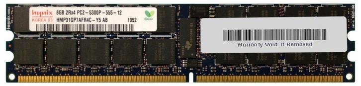 8GB 2Rx4 PC2-5300P DDR2-667 ECC, Hynix / HP HMP31GP7AFR4C-Y5, Computers en Software, RAM geheugen