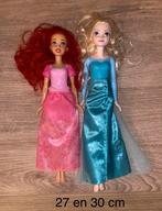 Poppen: de kleine zeemeermin en Elsa uit Frozen., Kinderen en Baby's, Speelgoed | Poppen, Ophalen of Verzenden, Zo goed als nieuw