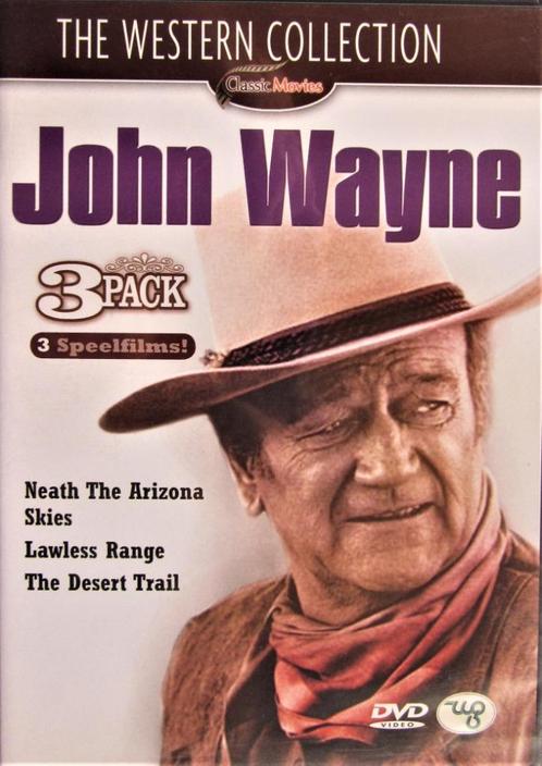 DVD WESTERN- JOHN WAYNE COLLECTIE (3 FILMS OP 1 SCHIJFJE)., CD & DVD, DVD | Action, Comme neuf, Action, Tous les âges, Enlèvement ou Envoi