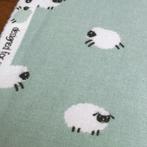 61111) 140x50 cm katoenen flanellen schaapschaap oud groen, 120 cm of meer, Nieuw, Ophalen of Verzenden, Katoen