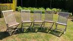 Teak tuinstoelen, Tuin en Terras, Tuinstoelen, Ophalen, Zo goed als nieuw, Hout