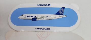 Autocollant Sabena Airbus A319 neuf