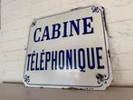 CABINE telefoon emaille reclame plaat, Ophalen of Verzenden