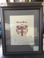 Kader wapenschild Van den Broeck, Ophalen, Zo goed als nieuw