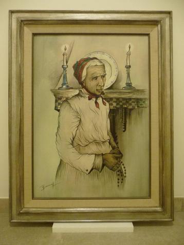 Traditioneel tafereel Oscar Bonnevalle (1920-1993) beschikbaar voor biedingen