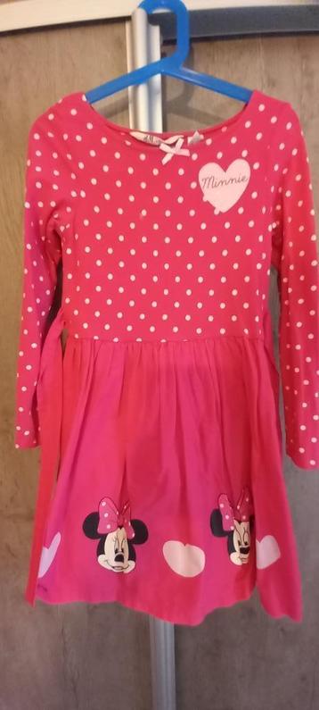 roze jurk Minnie Mouse lange mouwen maat 128 beschikbaar voor biedingen