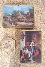 3 antieke blikken dozen, Verzamelen, Ophalen of Verzenden