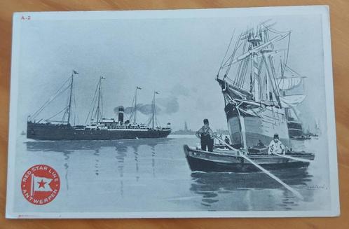 Red Star Line Antwerpen - Rhynland - Postcard anno 1900, Verzamelen, Postkaarten | Themakaarten, Ongelopen, Voor 1920, Politiek en Historie