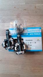Shimano SPD PD-M520 pedals met schoenplaatjes, Comme neuf, Enlèvement ou Envoi