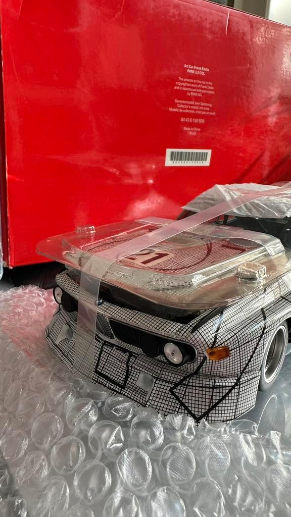 1:18 MiniChamps Art Car BMW 3.0 CSL T Frank Stella - Decal, Hobby en Vrije tijd, Modelauto's | 1:18, Nieuw, Auto, MiniChamps, Ophalen of Verzenden