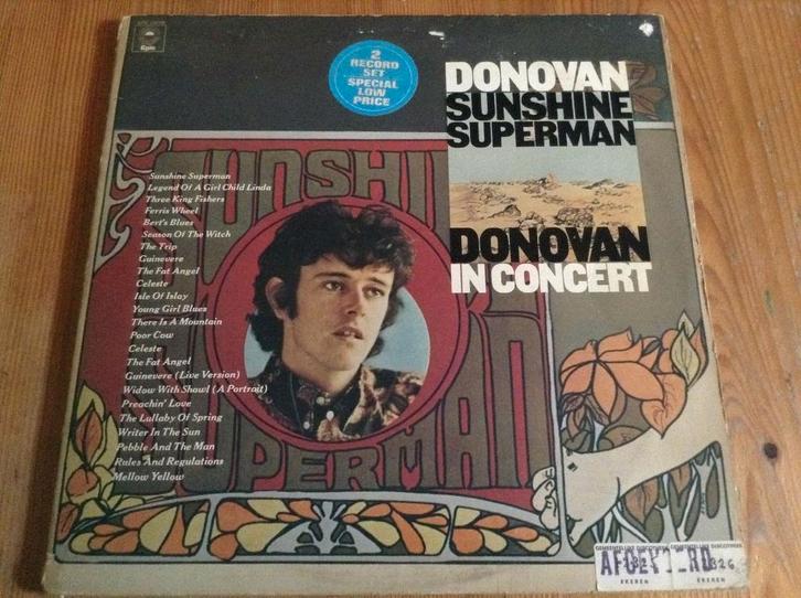LP Donovan “Sunshine Superman / Donovan in concert”, Cd's en Dvd's, Vinyl | Rock, Gebruikt, Singer-songwriter, 12 inch, Ophalen of Verzenden