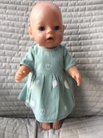 Babyborn: koopje 7: Nieuw groen jurkje met hartjes, Ophalen of Verzenden, Nieuw, Babypop