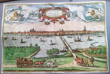 Antieke prent van de 'IJsselbrug te Kampen eind 16e eeuw', Enlèvement ou Envoi