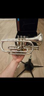 Cornet Getzen Eterna, Muziek en Instrumenten, Blaasinstrumenten | Trompetten, Ophalen, Gebruikt, Overige typen, Met koffer