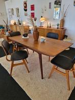 Vintage eettafel Louis van Teeffelen jaren 70 verlengbaar, Huis en Inrichting, Tafels | Eettafels, Ophalen, Gebruikt, Vintage