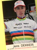 wielerkaart 2016  wk team bkcp jens dekker, Envoi, Comme neuf