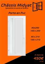 Porte d'entré Pvc 1/3 Vitre Mat 450€, Bricolage & Construction, Porte extérieure, Enlèvement ou Envoi, Neuf