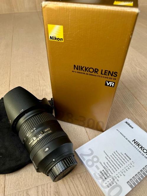 Nikon - AF-S Nikkor 28-300 f/3.5-5.6G ED VR-telelens, Audio, Tv en Foto, Foto | Lenzen en Objectieven, Gebruikt, Telelens, Zoom