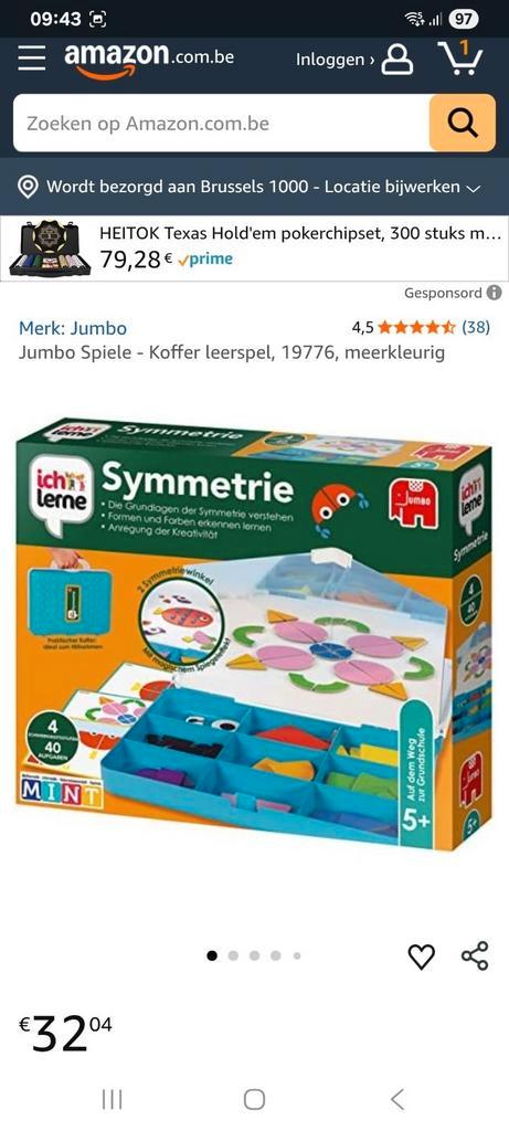 Jumbo Ik Leer Symmetrische Vormen, Kinderen en Baby's, Speelgoed | Educatief en Creatief, Zo goed als nieuw, Ophalen