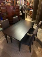 IKEA uitschuifbare tafel met 6 stoelen, Huis en Inrichting, Tafels | Eettafels, Ophalen