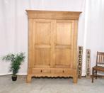 Grande armoire ancienne Louis Philippe, chêne pâle lourd H 2, Enlèvement