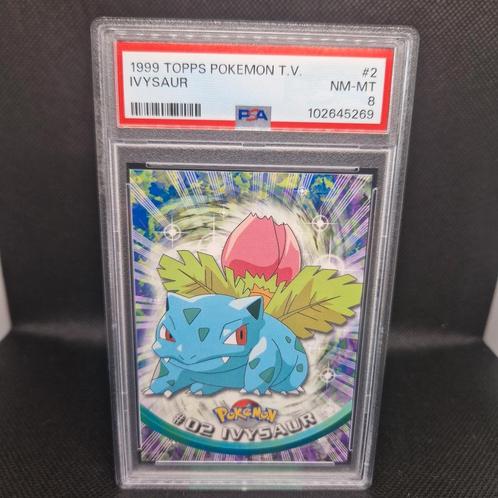 Ivysaur Topps T.V PSA 8, Hobby en Vrije tijd, Verzamelkaartspellen | Pokémon, Zo goed als nieuw, Ophalen of Verzenden