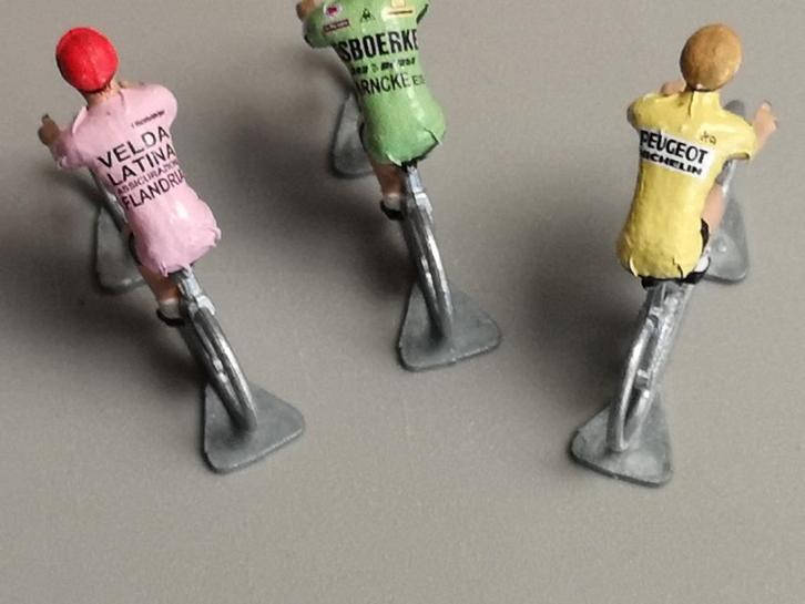 retro metalen coureurkes 3 stuks, Antiek en Kunst, Antiek | Speelgoed, Verzenden