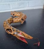 Vintage, houten slang,, Dieren en Toebehoren, Reptielen en Amfibieën, Slang