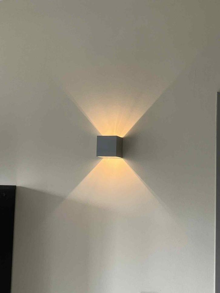 Moderne wandlamp chroom met lichteffect - 13 stuks, Huis en Inrichting, Lampen | Wandlampen, Zo goed als nieuw, Ophalen of Verzenden