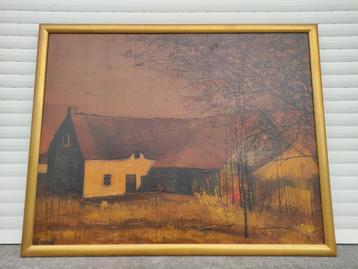 Huile sur toile maison signe Willy frissen, Antiek en Kunst, Kunst | Schilderijen | Klassiek, Ophalen