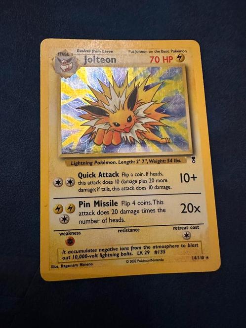 Jolteon holo #14 - Legendary Collection, Hobby & Loisirs créatifs, Jeux de cartes à collectionner | Pokémon, Utilisé, Cartes en vrac